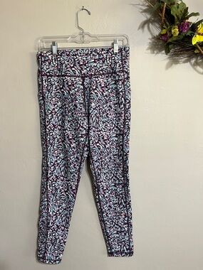 🌺Tek Gear Purple Multi Print High-Rise Leggins